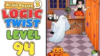 Прохождение игры Brain Puzzle 2 Logic Twist, уровень 94, Хэллоуинская вечеринка.