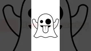 HOW TO DRAW A GHOST EMOJI