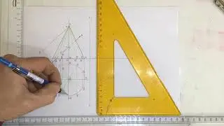 Solid geometry  top view of a sectioned cone