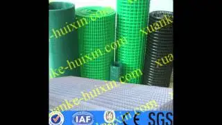 Vinyl coated wire mesh,PVC powder coated welded wire mesh panel,Green color pvc coated mesh panel