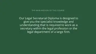 Pitman Training Legal secretary diploma