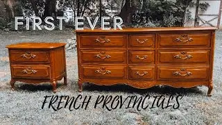 First Ever FRENCH PROVINCIAL SET// Furniture Makeover For Facebook Marketplace