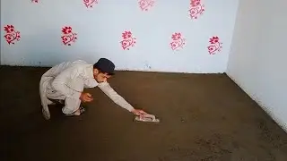 Techniques of flooring plaster in room / how to do floor plastering / room plaster