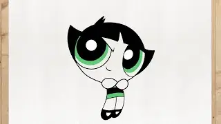 How to Draw BUTTERCUP from Powerpuff Girls step by step Easy