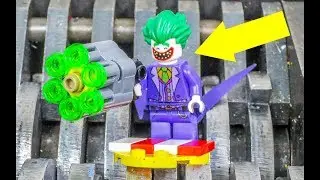 Shredding Lego Joker and Batmobile! Speed Build and Demolition | What's Inside? | Mecard Dinosaur
