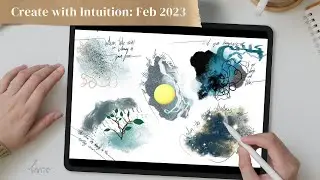 Song Lyrics & Journaling - Abstract Art Prompts for February 2023 | Create with Intuition Series