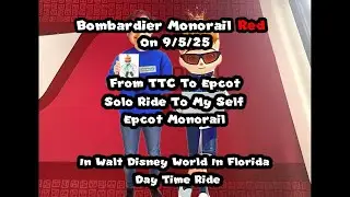 Bombardier Monorail Red From TTC To Epcot Walt Disney World In Florida