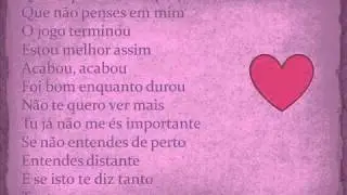 Ntk & Maria Ines & R.Fonseca- Nao Me culpes (letra)