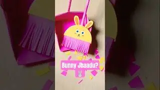 🐰 Cute Bunny Dustpan DIY | Paper Craft Idea for Kids 💭 ✨