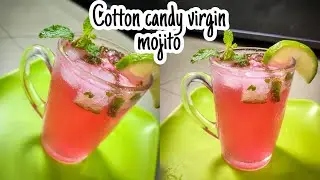 Cotton Candy Virgin Mojito | Summer refreshing drink | Mojito Recipe | Snacking Station
