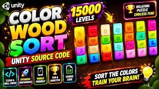 Color Wood Sort Unity Puzzle Game Source Code | Unity Sorting Game Template | Unity Source Code
