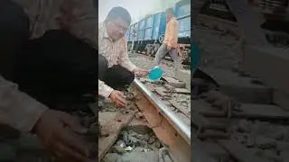 #indian railway #joggle fish plate explained and checking process #how to check joggle fish plate 🙏