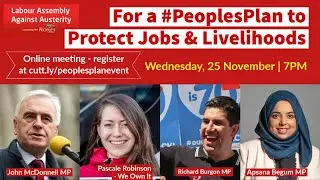 For a #PeoplesPlan to Protect Jobs & Livelihoods