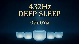 432Hz Deep Sleep Healing: 7 Hour Crystal Bowl Sound Bath