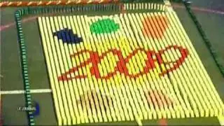T&eacute;l&eacute;thon : Le tomb&eacute; de dominos &agrave; Chavagnes-Les-Redoux