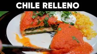 Chiles Rellenos Recipe with Saffron Rice & Pomodoro Sauce