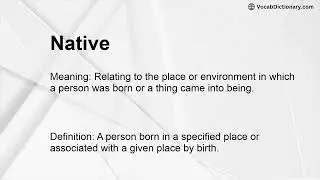 Native Meaning