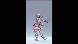 gwenpool do funny forknife dance haha WE LIKE FORTNITE WE LIKE FORTNITE WE LIKE FORTNITE WE LIKE FOr