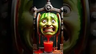 Watermelon Turns Into Juice! 🍉🥤 | Tasty Bites & Fun Reactions #shorts