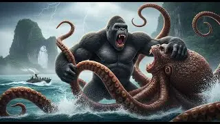 Kong: The battle against the giant octopus monster to protect the expedition. MUST SEE!