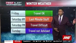 First Alert Weather: Winter storm to prompt difficult travel on Sunday and Monday