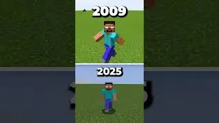 Minecraft Animations Walking: 2009 vs 2025 #shorts