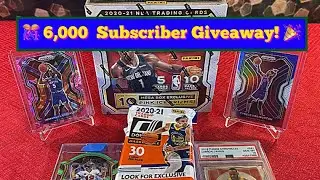 *6,000 Subscriber Giveaway! 🎉🎊 3 Winners! + Mega Box of NBA Prizm, Nice Silver Rookie Pull! 🔥