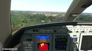 Pouso RNAV em SBDN com Citation CJ4