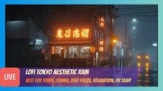 🌃 neon lights through a rainy window 🍜 lofi beats for urban solitude