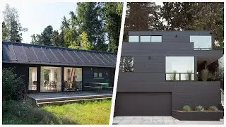 75 Mid-sized Black Exterior Home Design Ideas You'll Love ⭐️