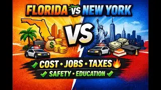 Florida vs New York 🇺🇸 | Cost, Jobs, Taxes & Safety Compared