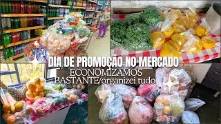 Dia de ✨ PROMOÇÃO NO MERCADO ✨🛒 Economizamos bastante/organizei tudo 