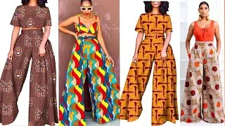 Ankara Styles 2023: Ankara Palazzo Trousers & Crop Tops for Ladies | New Ankara Trousers & Tops