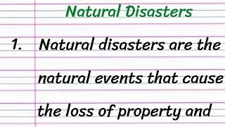 Natural Disasters Essay in English 10 Lines || Short Essay on Natural Disaster