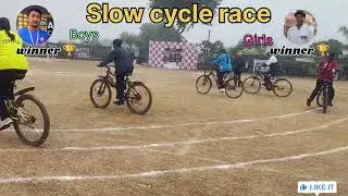 Slow cycle race by me and 1st winners 🏆 me
