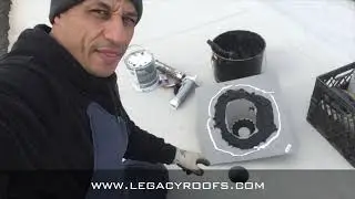 Installing a Vent Stack in Flat Roof Commercial Building St. Thomas Ontario | Legacy Flat Roofing