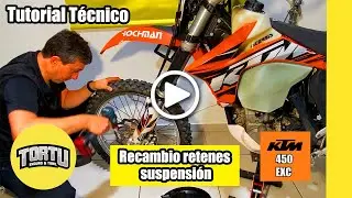 KTM recambio retenes suspensión delantera WP paso a paso