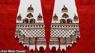 Wedding guests special feet mehndi design | simple wedding mehndi design 