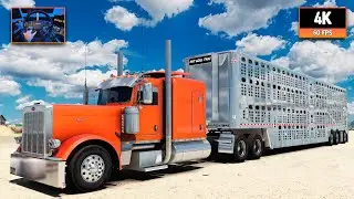Peterbilt 389 + CAT C15 ACERT | Cheyenne - Sheridan | ATS 4K Gameplay + Wheel Cam