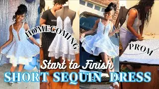 How to Sew a Short Sequin Dress for Prom/ Homecoming