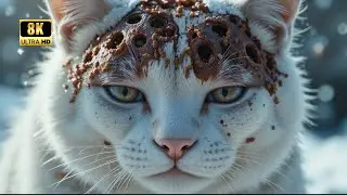White Arctic Cat Rescue | Bees Swarm Wound on Cat&rsquo;s Forehead in Snow!| Emotional animal rescue story