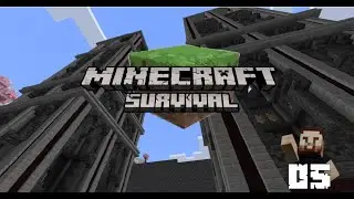 Minecraft Let's Play - Ep.5 - Building the twin gates and nether lava farm.