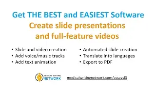 Easy VSL 3 Slide Creation Software for Medical Writers
