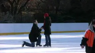 Central Park Marriage Proposal - Wollman Ice Skating Rink - NYC