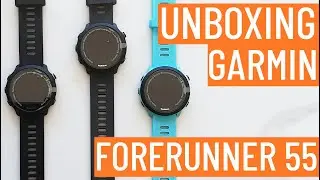 Garmin Forerunner 55 - trzy kolory, prezentacja na ręce, por&oacute;wnanie z Forerunner 45 i 245.