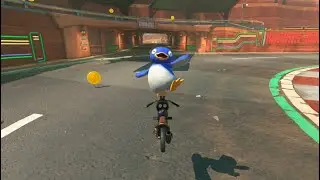 doing mario kart world  (race)