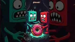 Two cube creatures fighting #shortvideos #shorts #short #horror #hexvale