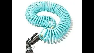 HGTV HOME 50' Coil Hose with 8Way Spray Nozzle