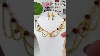 комплект Рапунцель✨🧡 #jewelry #колье #бисер #smallbussiness #кольеизбисера #бижутерияручнойработы