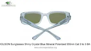 Serengeti NICHOLSON Sunglasses Shiny Crystal Blue Mineral Polarized 555nm Cat 3 to 3 B4 51mm   0 0 3